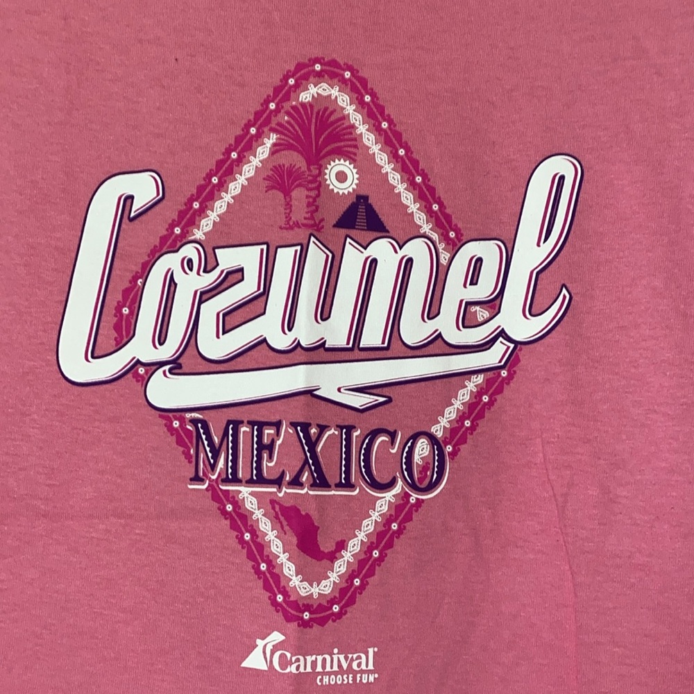 Carnival Cruise Cozumel Mexico Pink Tee